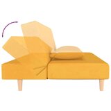  Dvosjed na razvlačenje s dva jastuka žuti od tkanine | shoptok.hr