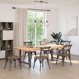  Noge za jedilno mizo antracitne barve 2 kosa 90 x (72-73) cm jeklo, (22123899) | Shoptok.si