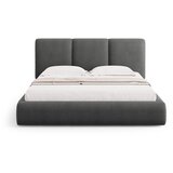 Mazzini Beds Sivi tapecirani bračni krevet s prostorom za odlaganje s podnicom 180x200 cm Brody – | shoptok.hr