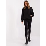 Fashion Hunters Black casual set with an oversize hoodie