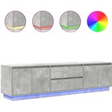 vidaXL TV omarica z LED lučmi betonsko siva 193,5x41x50 cm | Shoptok.si