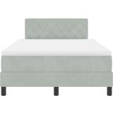 vidaXL Box Spring Postelja z Mattico Svetlo Siva 120x200 cm Žamet | Shoptok.si