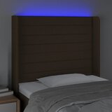  LED uzglavlje tamnosmeđe 83x16x118/128 cm od tkanine | shoptok.hr