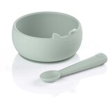 Jane Silikonska posuda za hranjenje + žlica, Mint Cijene