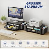 BOKIOVIN kovinsko stojalo za monitor z 2 nivojema in predalom | Shoptok.si