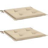  Jastuci za vrtne stolice 2 kom bež 50x50x4 cm od tkanine Oxford | shoptok.hr