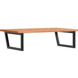  Zidna polica za umivaonik od čelika i masivne bukovine Smeđa 100 x 60 x 2.5 cm | Shoptok.si