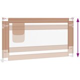  Sigurnosna ograda za dječji krevet smeđe-siva 160x25 cm tkanina | shoptok.hr