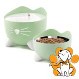 Catit Pixi combo Pack, Fontana Od 2.5L, Posuda Za Hranu i Filteri - Zelena