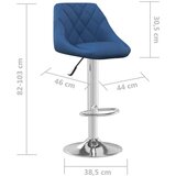  Barski stolac plavi baršunasti | shoptok.hr