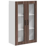  Zidni stakleni ormarić Lucca Smeđi hrast 60 x 31 x 100 cm | shoptok.hr
