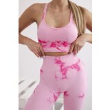 Kesi Włoski Fitness set top + push up leggings pink + fuchsia | Shoptok.si