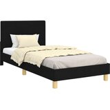  Otroški posteljni okvir z vznožjem Črna 90 x 190 cm blago, (5000104673) | Shoptok.si