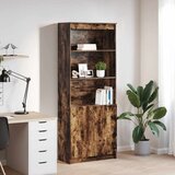  Visoka komoda dimljeni hrast 70x35x180 cm konstruiranog drva | shoptok.hr