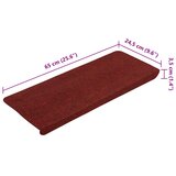  Samoljepljivi otirači za stepenice 30 kom crveni 65x22,5x3,5 cm | shoptok.hr