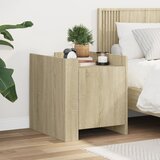 The Living Store Nočna omarica dimljeni hrast 45x50x50 cm inženirski les - Nočna Omarica, (21568402) | Shoptok.si