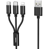 Remax data kabl Gition 3u1 za iPhone Lightning/Micro USB/Type C RC-131 crni 1m | Eponuda.com