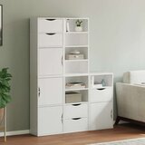 vidaXL Stranska omarica 5 kosi "ODDA" bela 40x24x79 cm trdna borovina | Shoptok.si