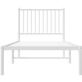 Metalni okvir za krevet s uzglavljem bijeli 80x200 cm | shoptok.hr
