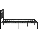  Metalni okvir za krevet s uzglavljem crni 135x190 cm | shoptok.hr