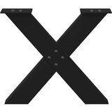 vidaXL noge kavne mize v obliki črke x 2 kosa črna 60x(42-43) cm jeklo | Shoptok.si