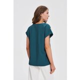Marisse Dark Green T-Shirt With Pocket | Shoptok.si