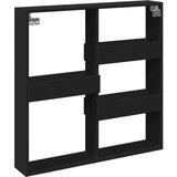 vidaXL Stenska omarica črna 80x15x80 cm inženirski les | Shoptok.si