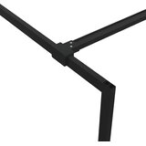 Pregrada za tuš crna 90 x 195 cm s napola mutnim staklom ESG | shoptok.hr