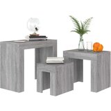  Komplet mizic 3-delni sivi sonoma inženirski les, (20714367) | Shoptok.si