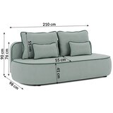 Ropez Modrozelena/prašno modra žametna raztegljiva/s prostorom za shranjevanje otroška sedežna garnitura 210 cm Saga – | Shoptok.si