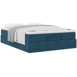  Otomanski krevet s madracem tamnoplavi 140x190 cm baršunasti | shoptok.hr