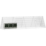  Kavez za zečeve Srebrno 215 x 55 x 55 cm Cinkani čelik | shoptok.hr