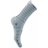 Compressport Nogavice Pro Racing Socks v4.0 Ultralight Run High - White/Alloy XU00050B