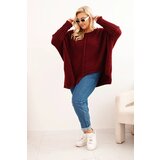 Kesi Włoski Women's Plus Size sweater with acrylic, loose fit and 3/4 sleeve fango | shoptok.hr