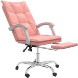  Uredski naslonjač od umjetne kože ružičasti | shoptok.hr