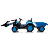 Lean_Toys Baterijski traktor z žlico in prikolico modra | Shoptok.si