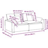 Modularna sofa s jastucima plava | shoptok.hr