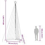 vidaXL Lučke za novoletno jelko 789 LED diod barvita 476 cm | Shoptok.si