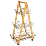 Kolica ZA ODLAGANJE MODERN 54.5X35.5X88 BAMBUS CRNA FIVE | shoptok.hr