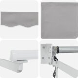 vidaXL Automatska Skalabilna Tenda Svijetlosiva 450x300 cm, Zamjenski Materijal za Tende za Okvir 4,5x3 m Svijetlosiva | shoptok.hr