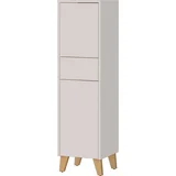 Krem visok kupaonski ormarić u mat dekoru 33x123 cm Arnea –