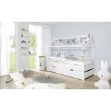 MID.YOU Postelja Traumhaus Bor, Bela, Masivno | Shoptok.si