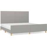  Okvir za krevet bez madraca svjetlosivi 200 x 200 cm od tkanine | shoptok.hr