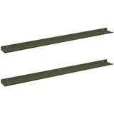  Lebdeća polica 2 pcs Maslinasto zelena 100 x 9 x 2,5 cm Čelik | Eponuda.com