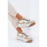 Boto Women's sneakers on a chunky platform animal print beige-gold Telanila | ePonuda.com