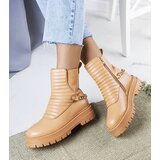 D/CEO Beige insulated boots with chain Harrison Cene