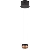 Trio Select Crna/u bakrenoj boji LED viseća svjetiljka s metalnim sjenilom ø 15,5 cm Orbit – Cijene