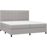  s oprugama i madracem svjetlosivi 200 x 200cm od tkanine | shoptok.hr