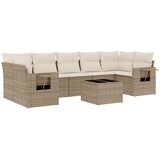  8-dijelni set vrtnih sofa od poliratana s jastucima bež | shoptok.hr
