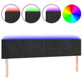  Uzglavlje crno 200x5x78/88 cm baršunasto | shoptok.hr